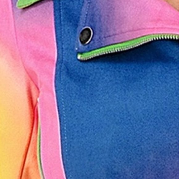 Love Highlight Women's Splash of Color Long Sleeves Painted Biker Jacket - Picture 2 of 11